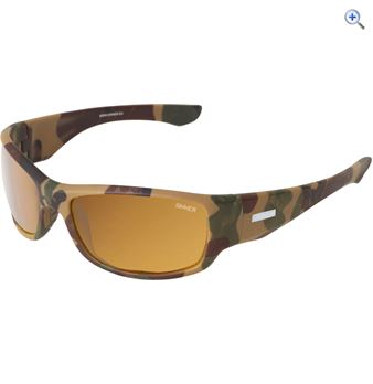 Sinner Hudson Sunglasses (Camo/Sintec Orange Polarized) - Colour: Camo